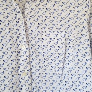 Gap button down shirt with trumpet print.